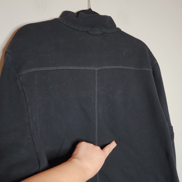 James Perse Black Terry Soft Button Front Sweatshirt Jacket Size XL Size 4 - Picture 14 of 15
